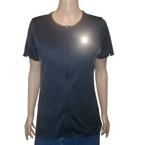 Pearl Izumi Select Size XL Woman's Cycling Jersey Black Green Full Zip Logo